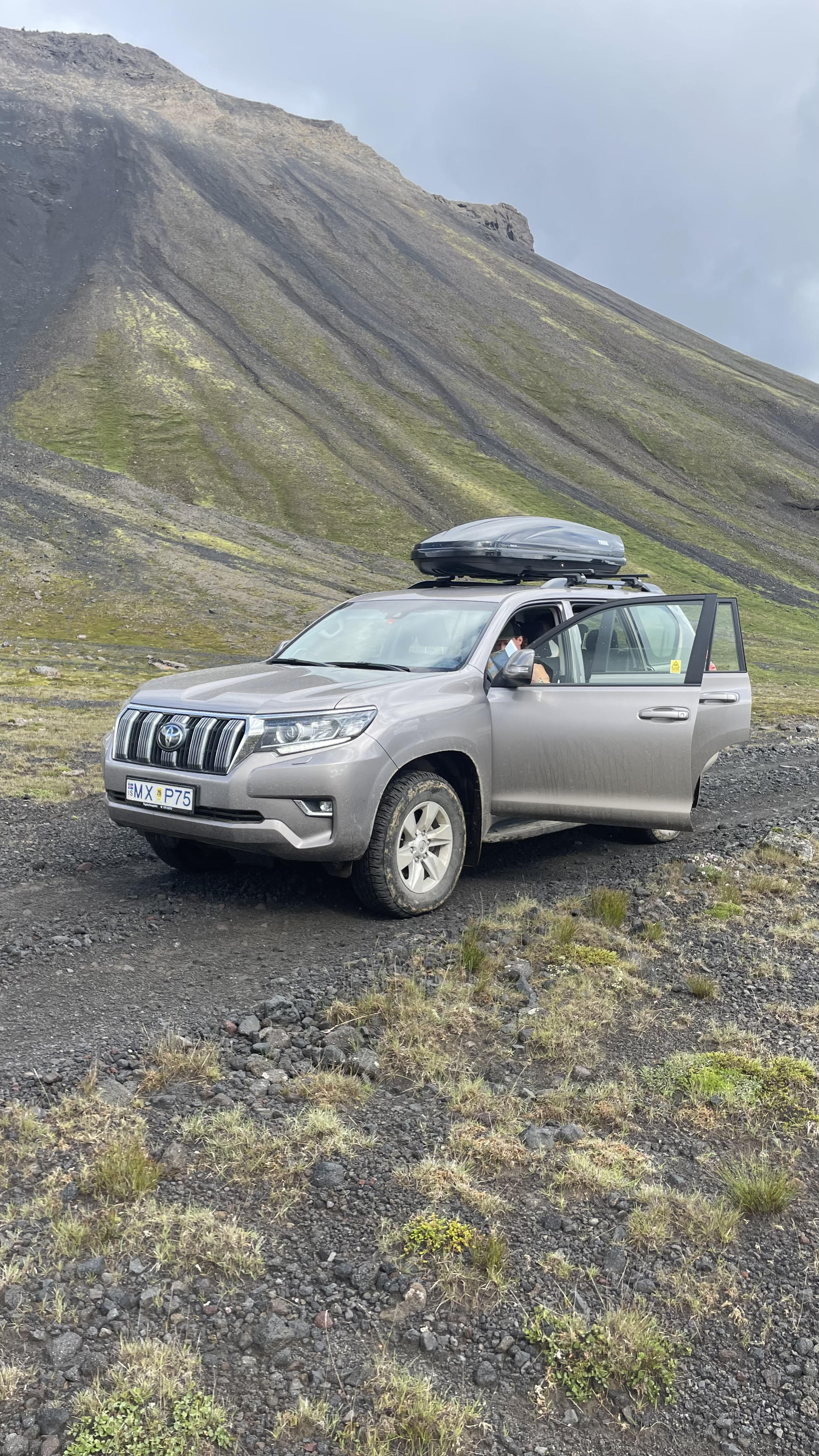 Iceland F-Road highland track through volcanic terrain