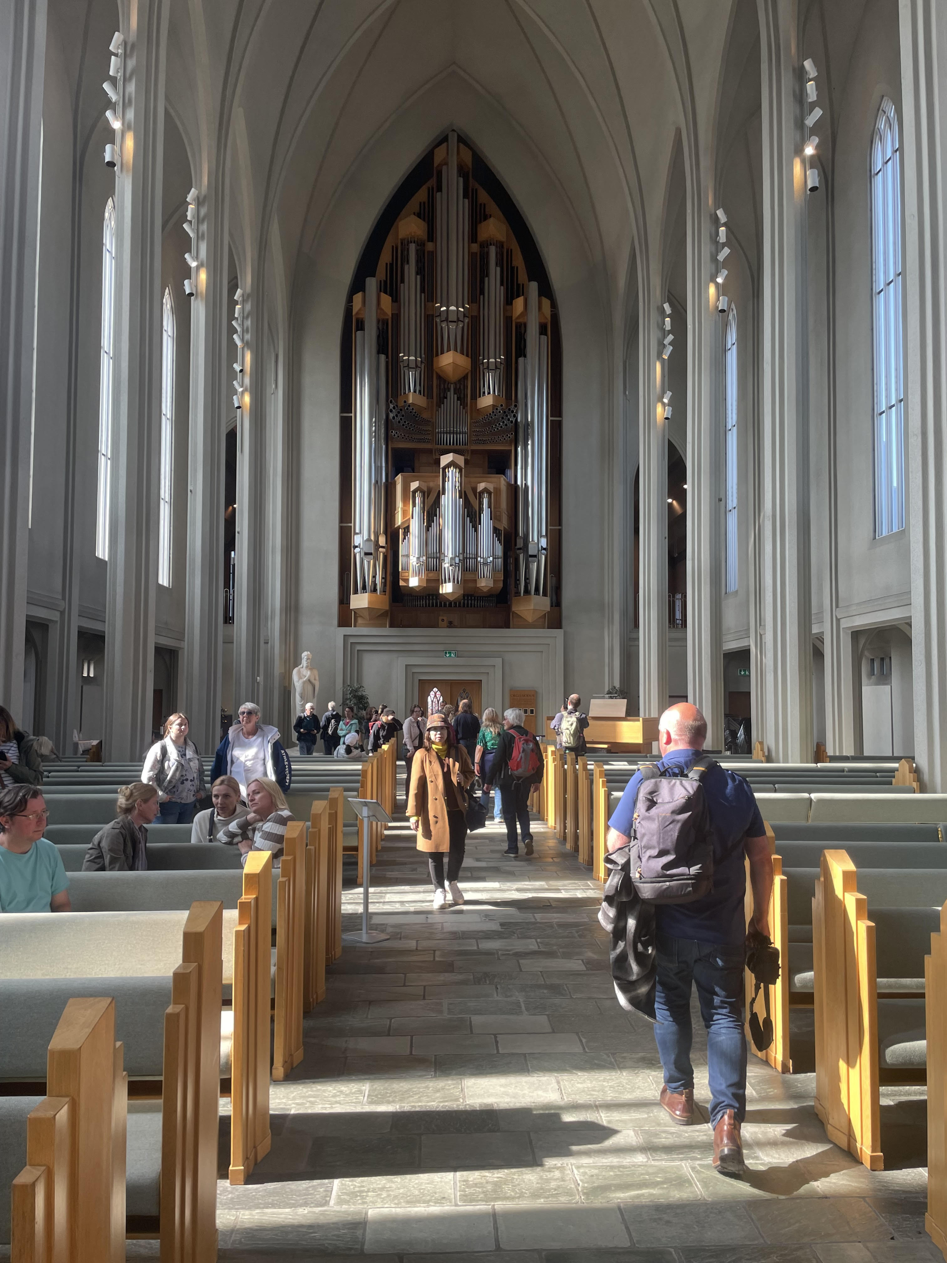 Interior of Hallgrímskirkja church, Reykjavik, Iceland