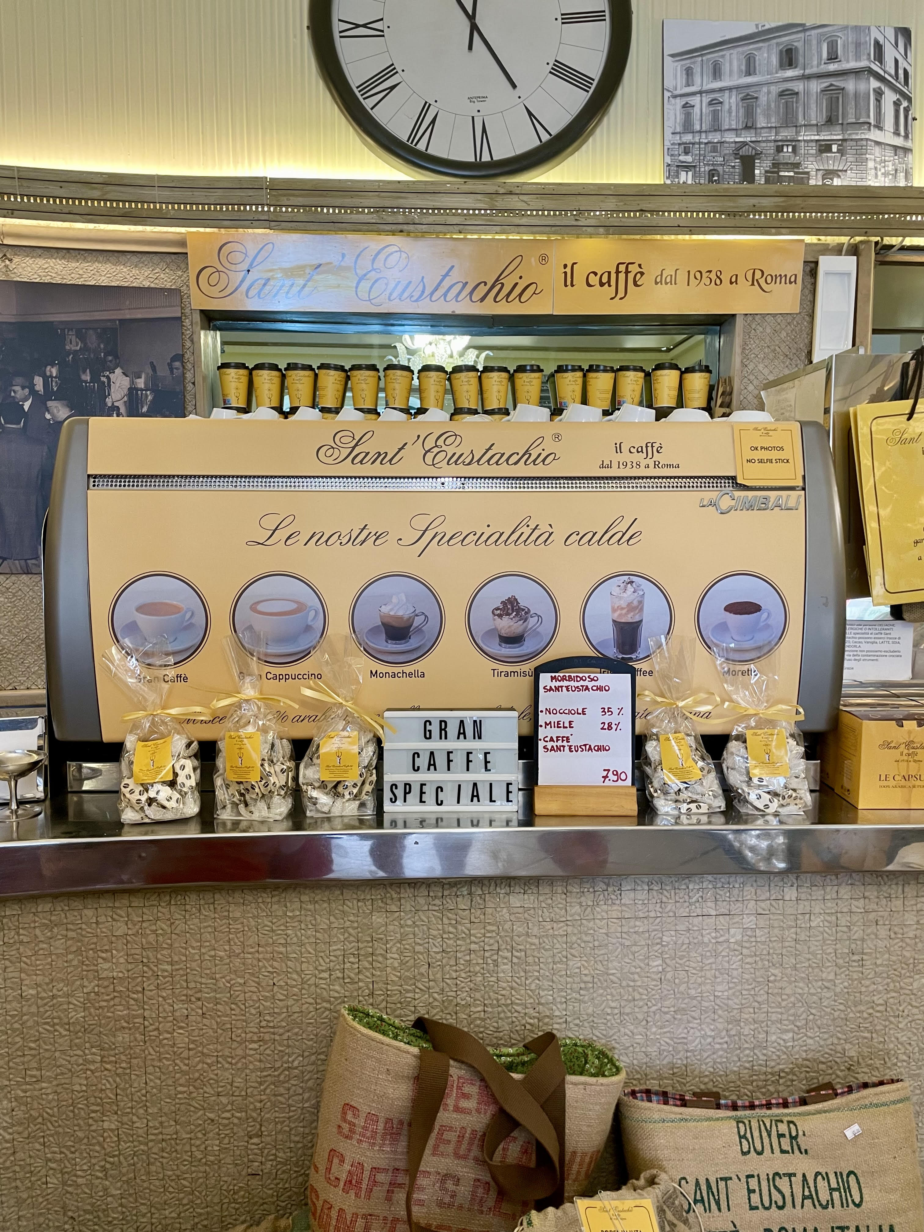 Espresso at Sant' Eustachio il Caffè near the Pantheon, Rome