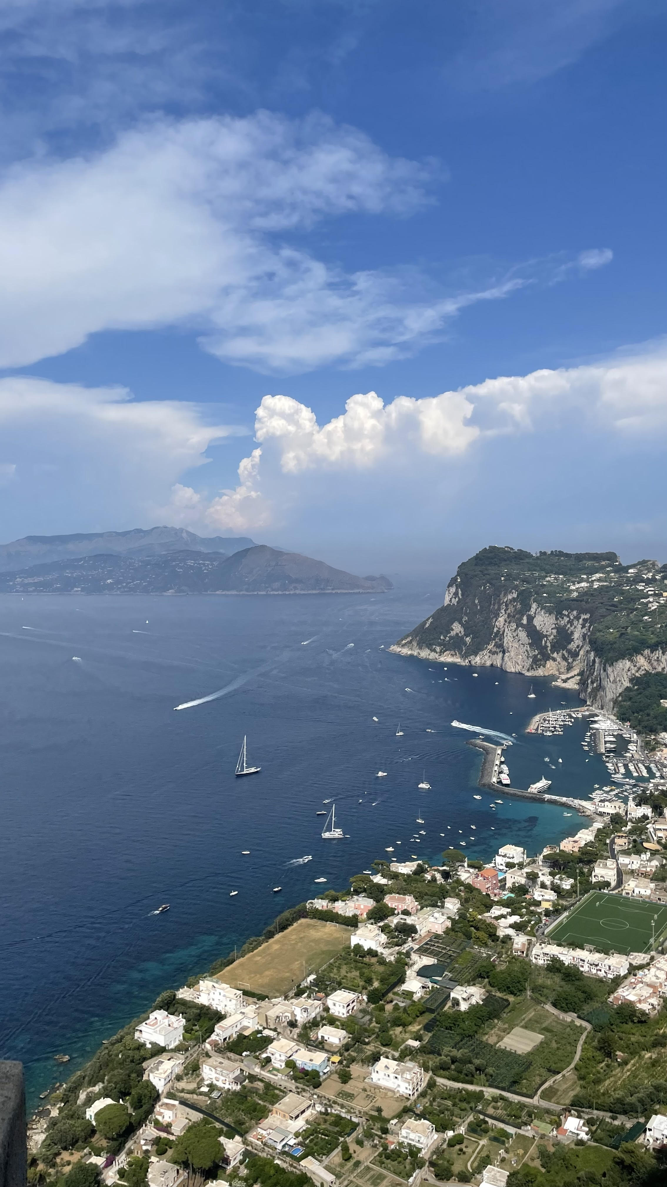 Cliffside view over the Bay of Naples from Sorrento, Italy
