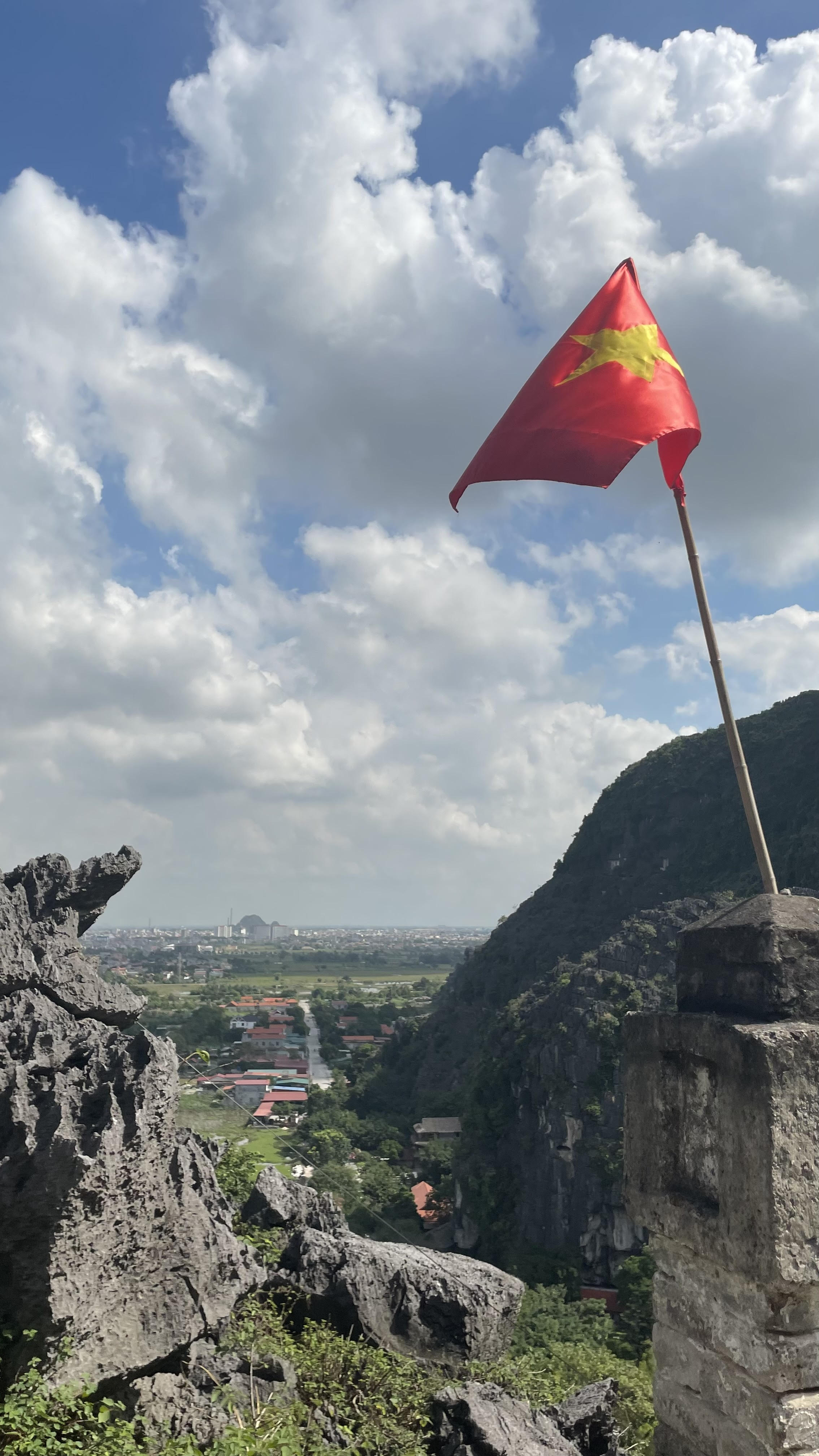 Hiking trail through the limestone karst at Hoa Lu, Ninh Binh
