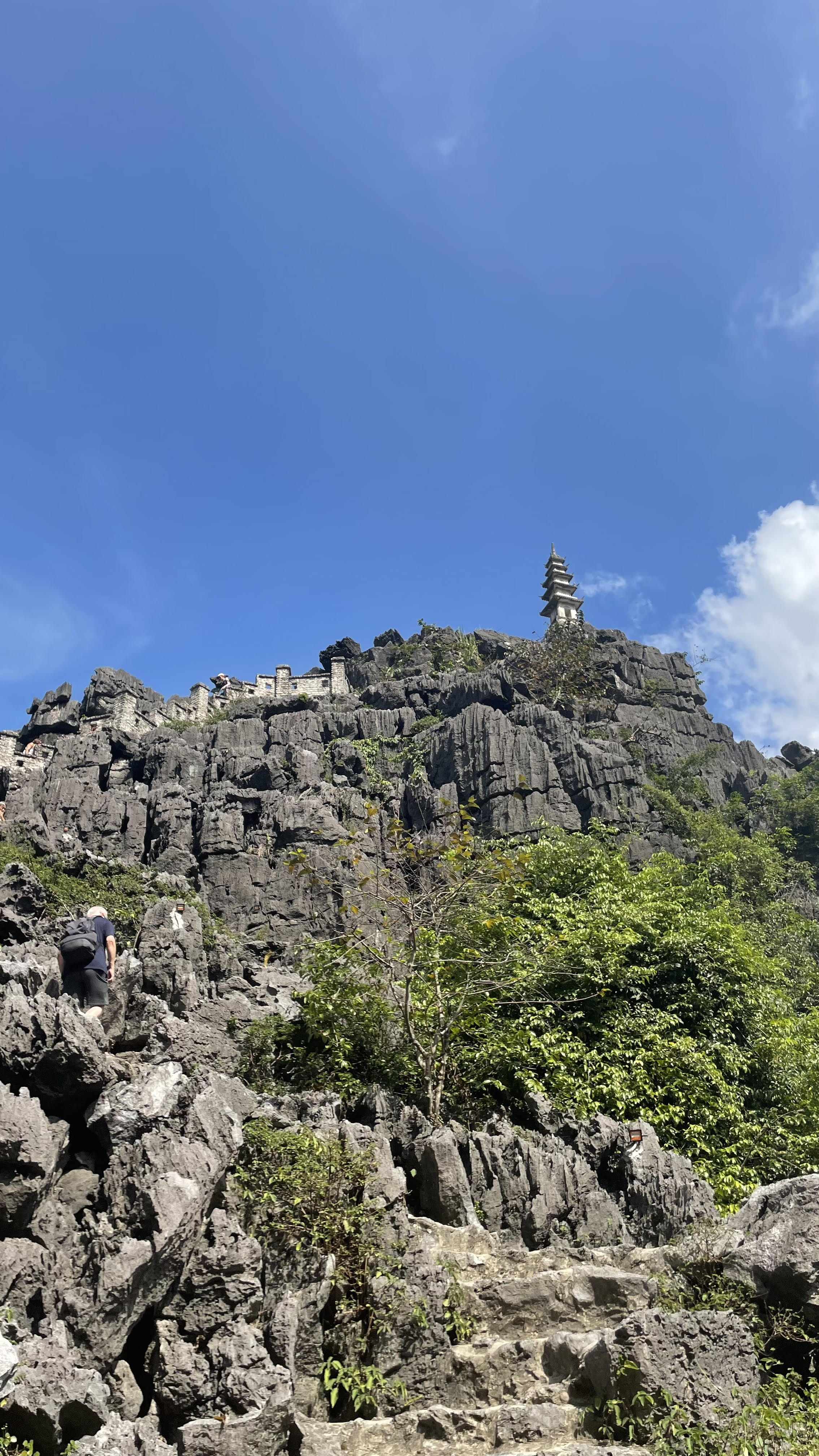 Panoramic view of rice paddies and karst from the Hoa Lu ridge