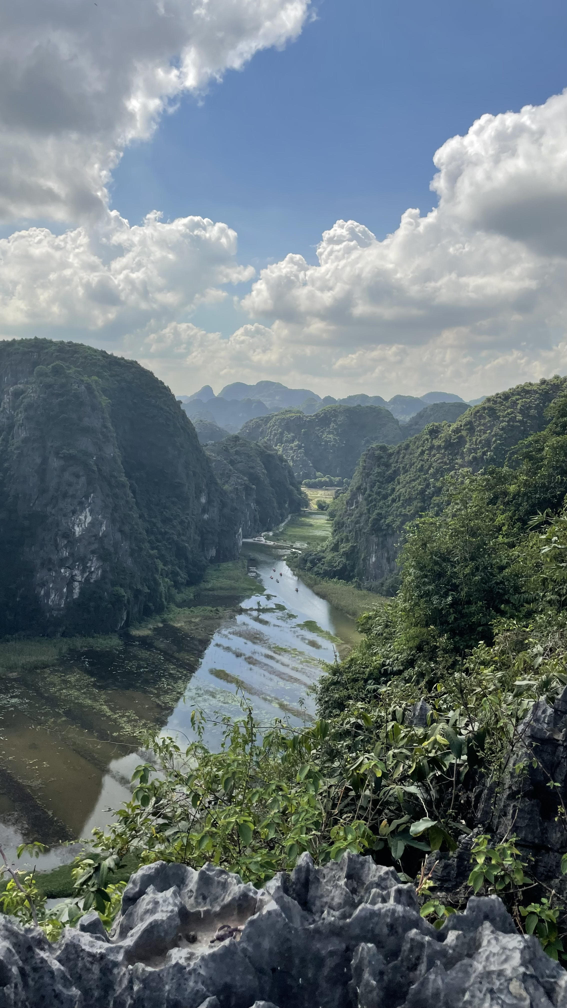 View from the hiking trail above Hoa Lu valley, Ninh Binh